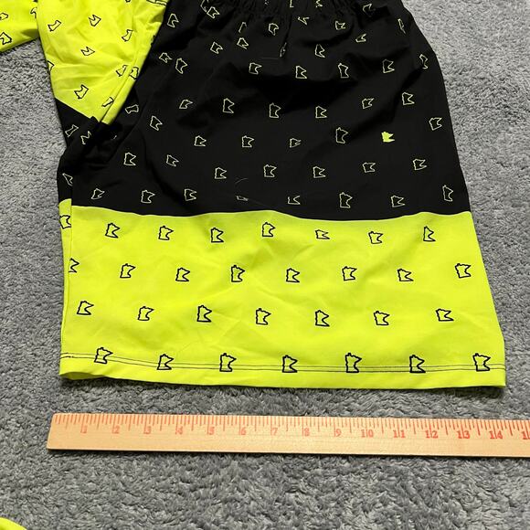 Podiumwear Cycling Shorts Mens XXL MTB Bike Riding Black Neon Yellow MN - Picture 4 of 9